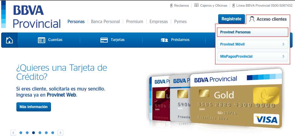 solicitud de tarjeta de credito banco provincial provinet personas