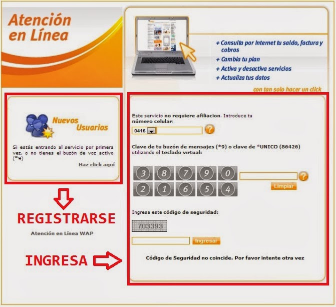 como enviar mensajes desde internet a un celular movilnet