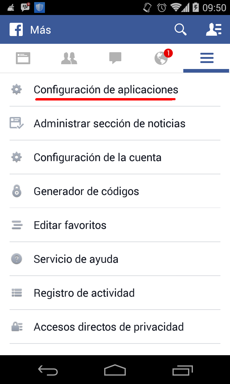 Configuración en Versión Móvil