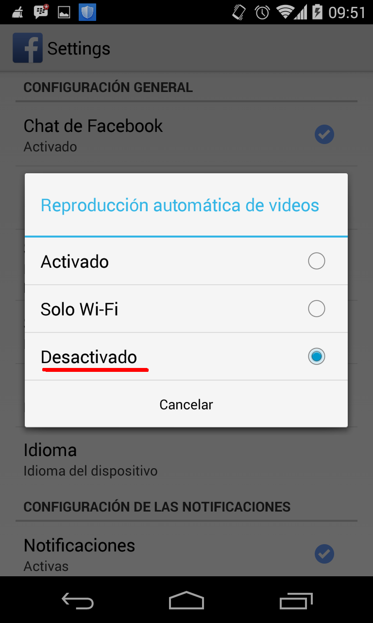 Configuración en Versión Móvil 7-1
