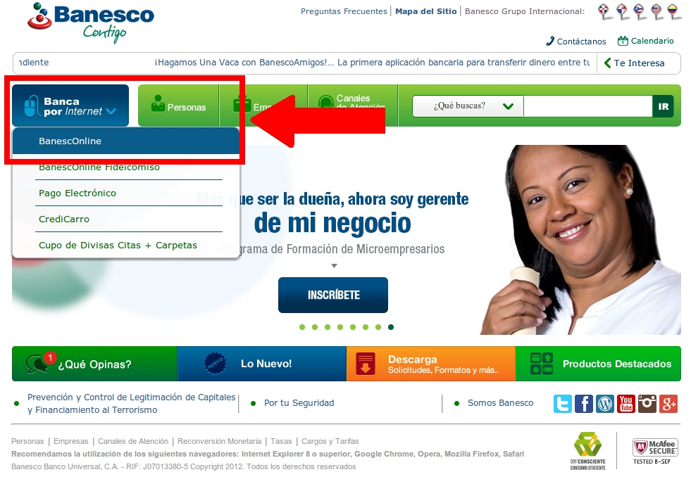 citas banesco online