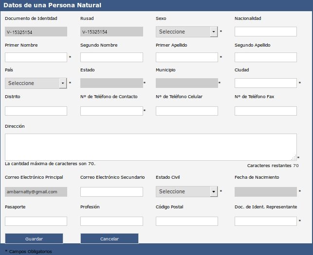 Actualizar datos