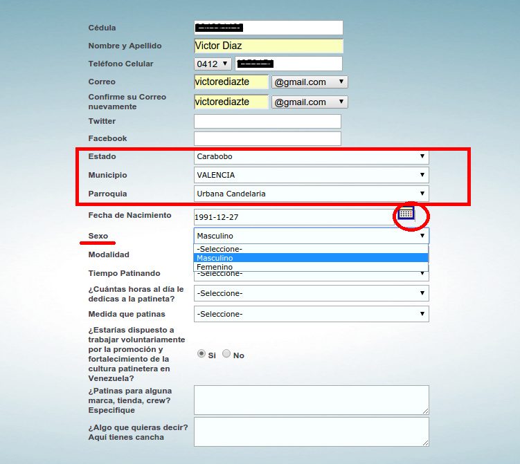 Proceso de registro 2