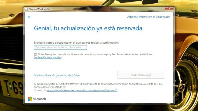 Reserva de Windows 10