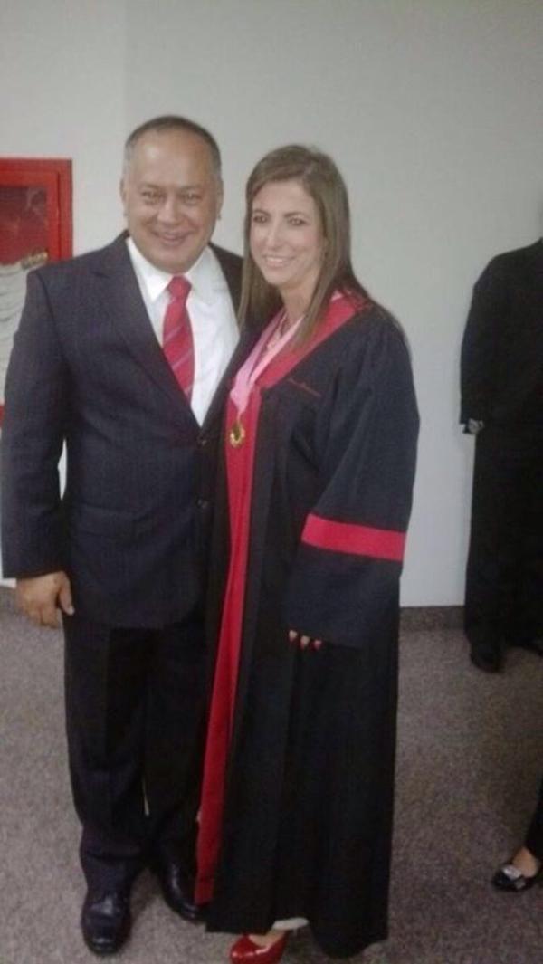 Susana Barreiros y Diosdado Cabello