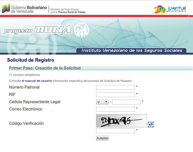 Solicitud de Registro IVSS