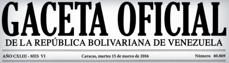 Gaceta Oficial N° 40.869