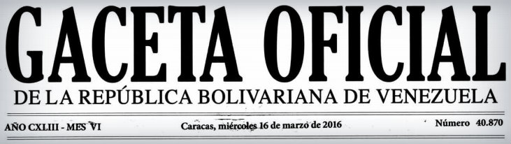 Gaceta Oficial N° 40.870