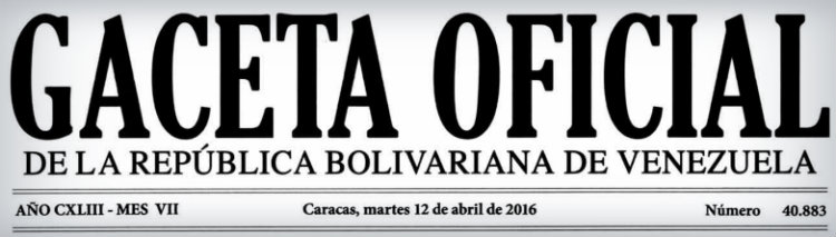 Gaceta Oficial 40.883