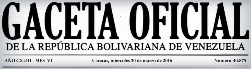 Gaceta Oficial 40875