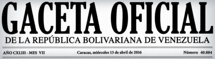 Gaceta Oficial 40884