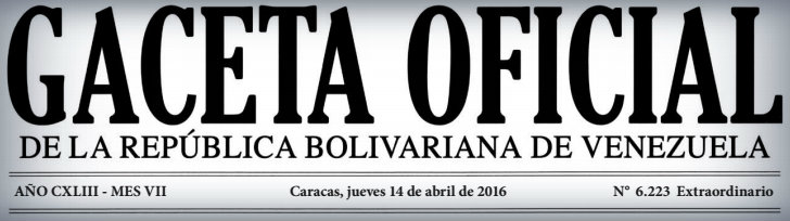 Gaceta Oficial Extraordinaria 6223