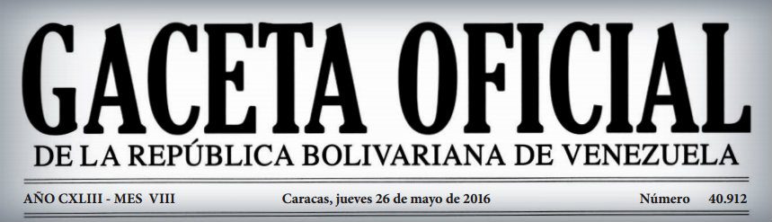 Gaceta Oficial 40.912