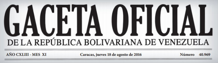 Gaceta Oficial N° 40.969