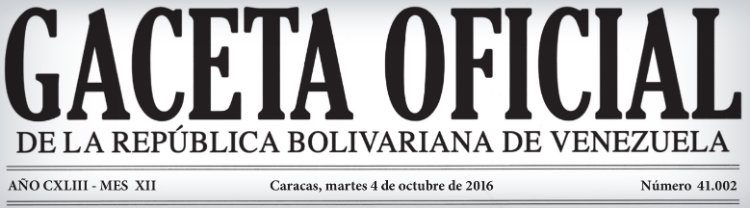 Gaceta Oficial 41.002