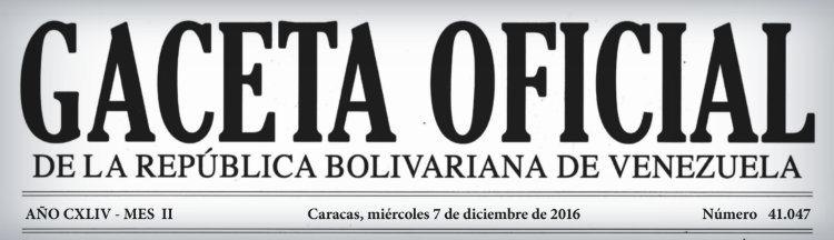 Gaceta Oficial 41.047