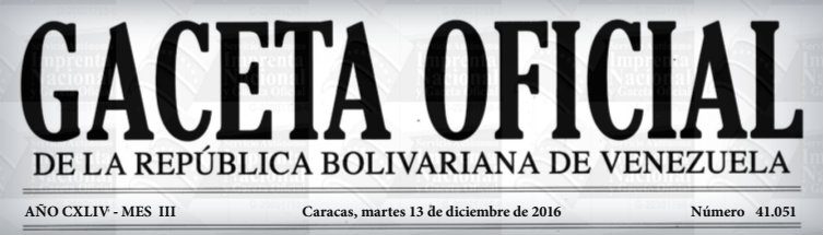 Gaceta Oficial Nº 41.051