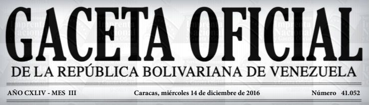 Gaceta Oficial Nº 41.052