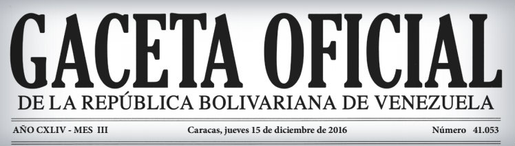 Gaceta Oficial Nº 41.053