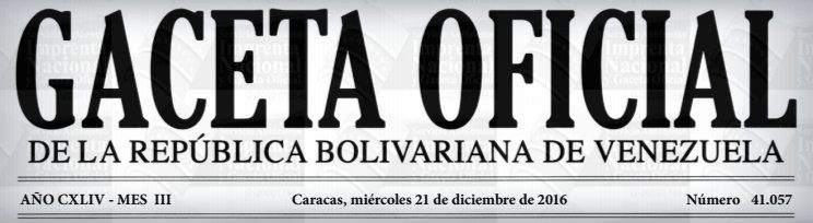 Gaceta Oficial Nº 41.057