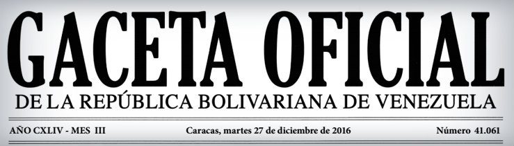 Gaceta Oficial Nº 41.061