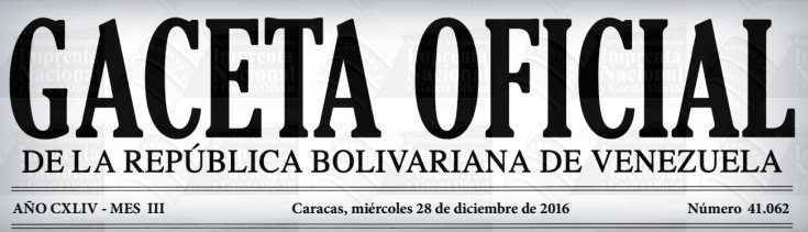 Gaceta Oficial Nº 41.062