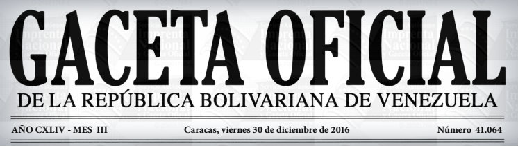 Gaceta Oficial Nº 41.064