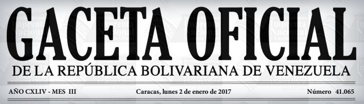 Gaceta Oficial Nº 41.065