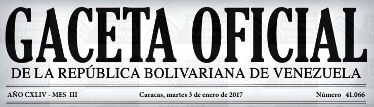 Gaceta Oficial Nº 41.066