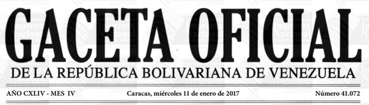 Gaceta Oficial Nº 41.072