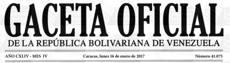 Gaceta Oficial Nº 41.075