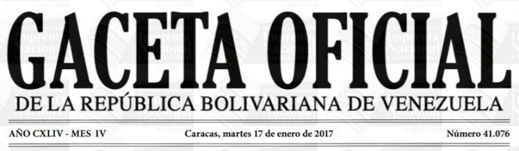 Gaceta Oficial Nº 41.076