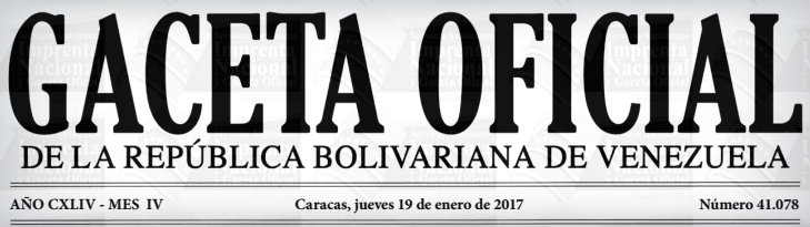 Gaceta Oficial Nº 41.078