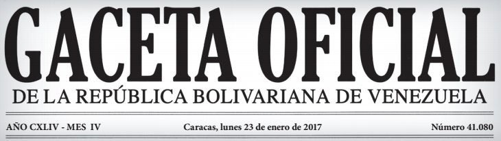 Gaceta Oficial Nº 41.080