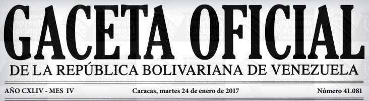 Gaceta Oficial Nº 41.081