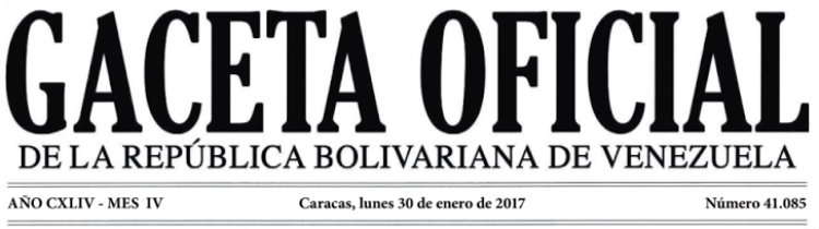 Gaceta Oficial Nº 41.085