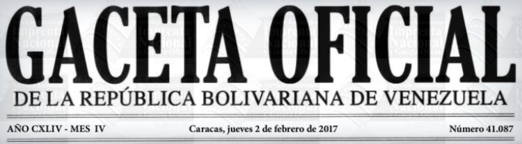 Gaceta Oficial Nº 41.087