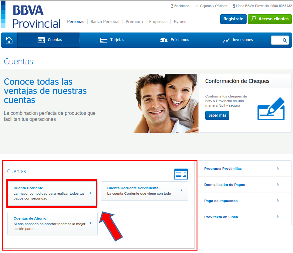 Como solicitar cita para apertura de cuenta corriente provincial
