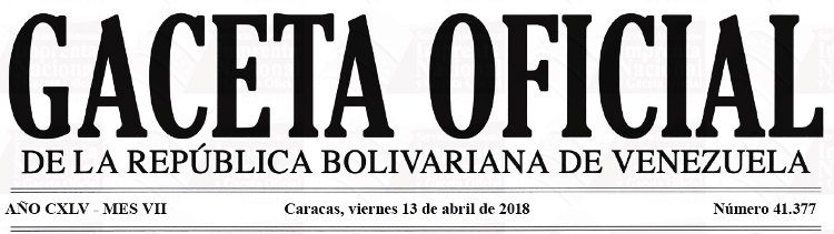 Gaceta Oficial 41.377