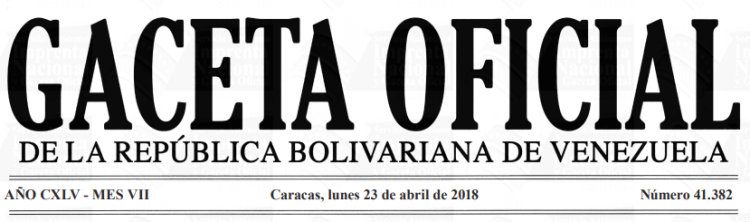 Gaceta Oficial 41.382