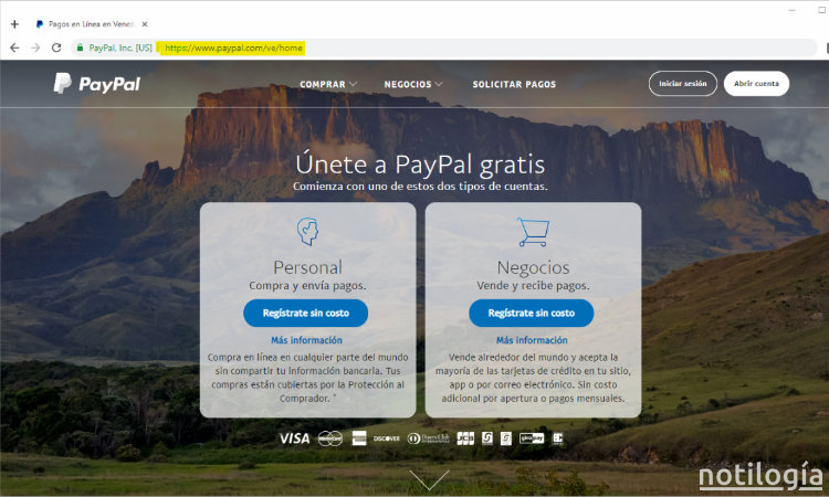 Paypal Paso 1