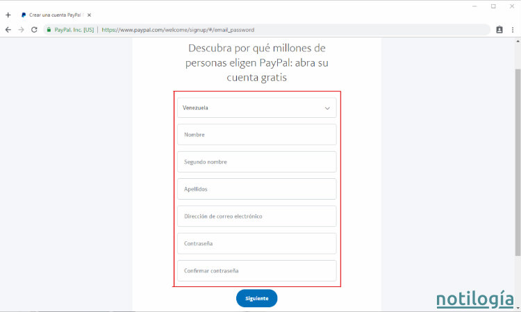 Paypal Paso 3