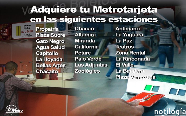 Cómo Comprar la Tarjeta del Metro de Caracas - Notilogía Cómo Comprar la Tarjeta del Metro de Caracas - Notilogía