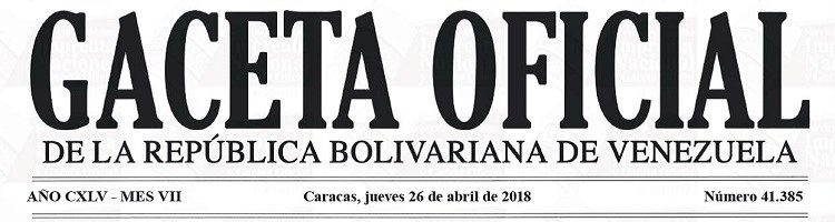 Gaceta Oficial 41.385