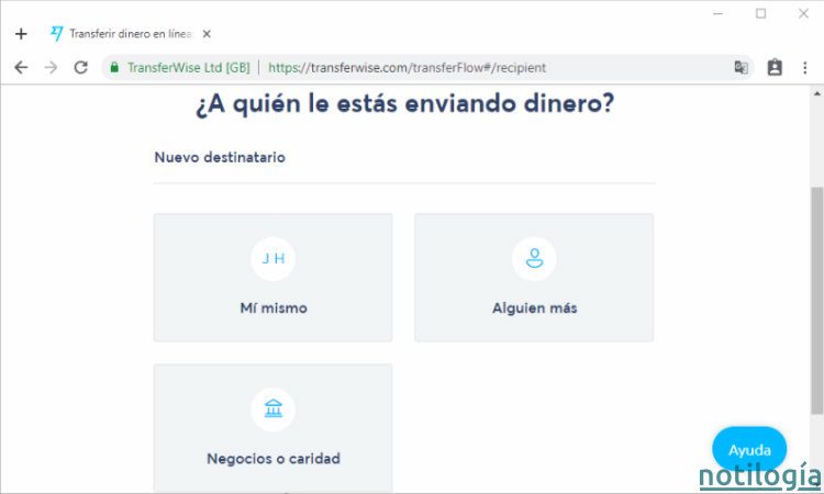 Transferwise Paso 6