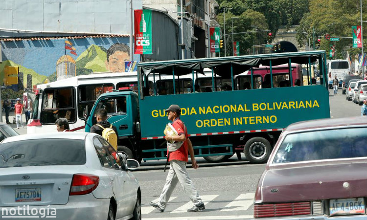 Militarizadas las principales vías hacia el centro de Caracas