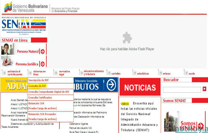 Consulta de Rif Seniat