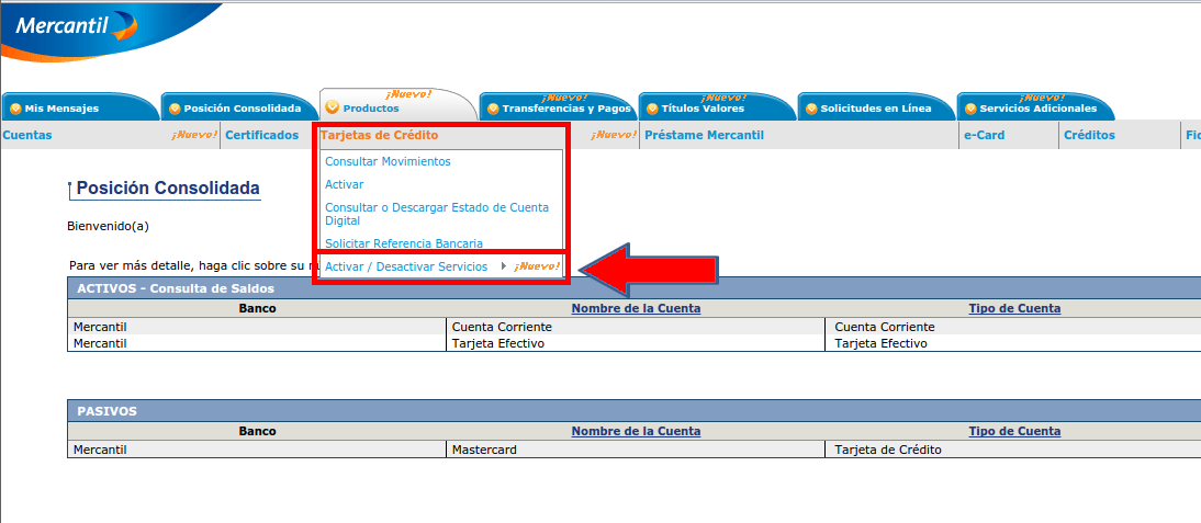 Activación de cupo Mercantil 4