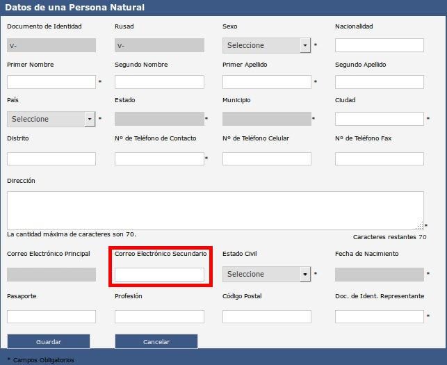 Actualizar Datos Cencoex